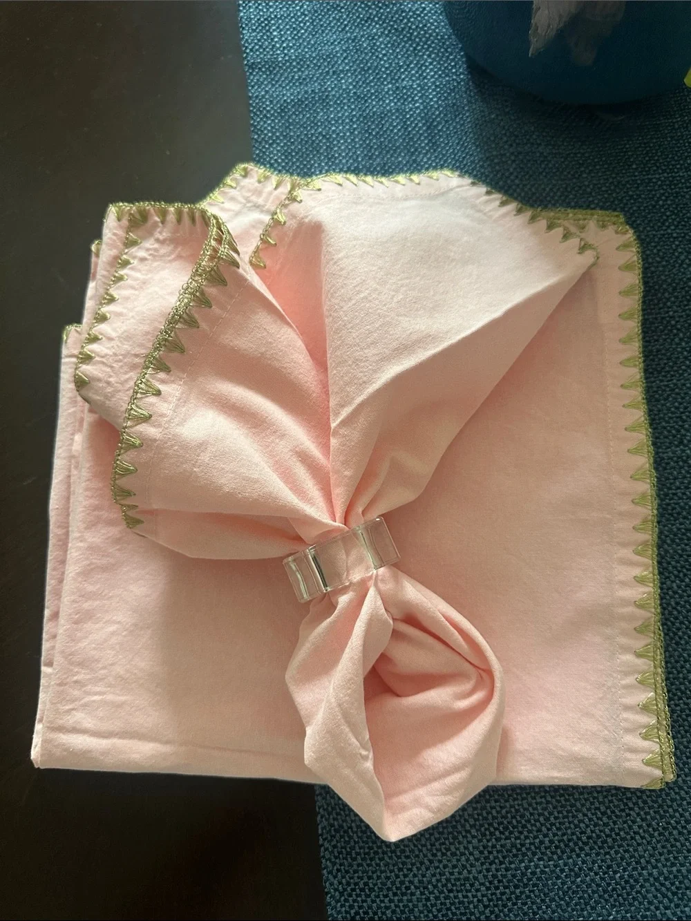 Pier 1 (4) Pink Cotton Placemat Napkins